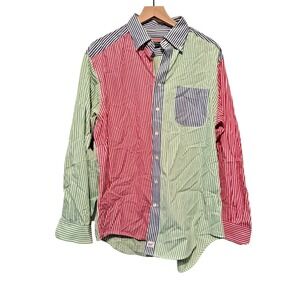 Vineyard Vines Murray Shirt Men's‎ Large Multi Color Striped Patchwork Fun Shirt